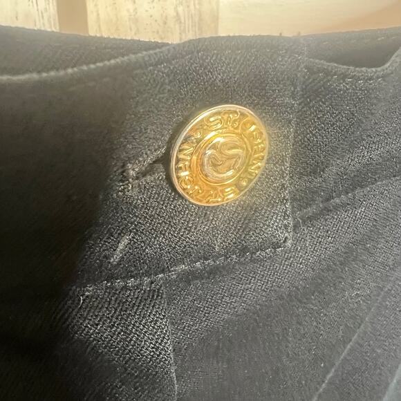 ST. JOHN SPORT Women's Size 10 Cotton Trouser Pant 5 Pocket Jean Black Preppy - Picture 8 of 13